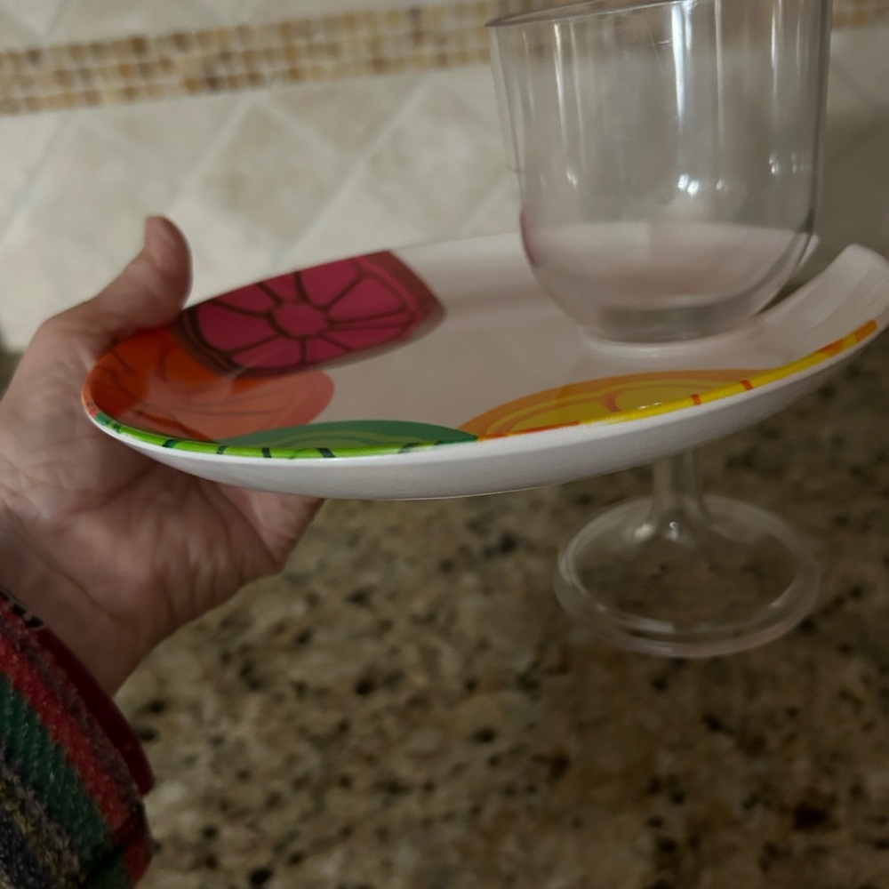 Colorful Citrus Palette Melamine 8”Plates - Picture 7 of 7